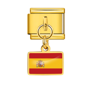 Gold Spain Flag Pendant