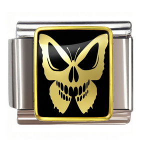 Gold Butterfly Skull