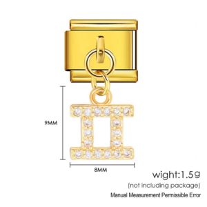 Gold Gemini Symbol Pendant