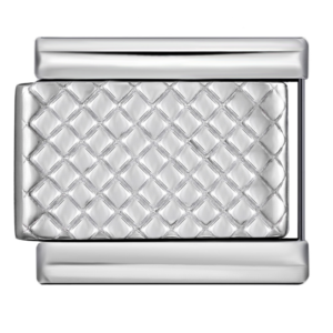 Silver Basket Weave Link