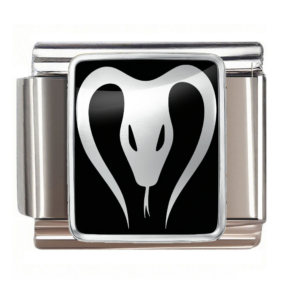 Silver Snake Head Silhouette