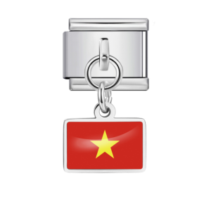 Silver Vietnam Flag Pendant