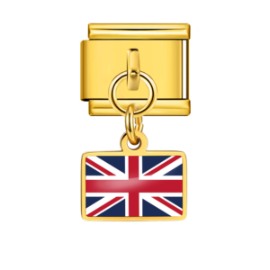 Gold United Kingdom Flag Pendant