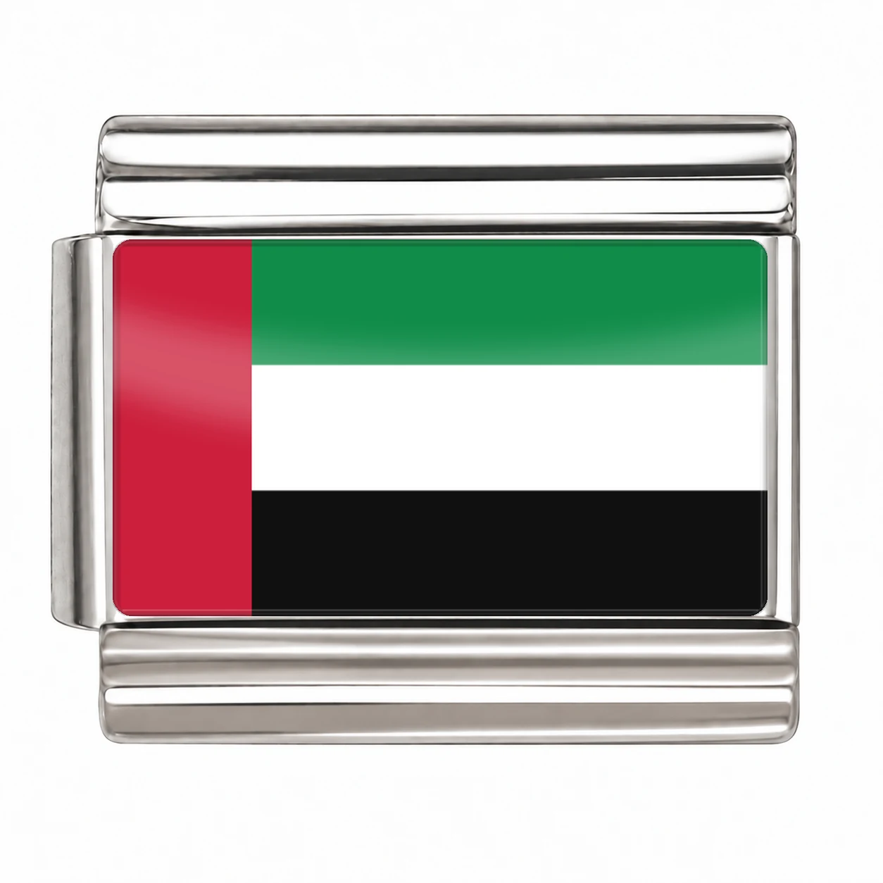 United Arab Emirates Flag - Silver