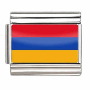 Armenia Flag - Silver