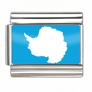 Antarctica Flag - Silver