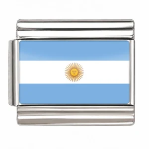 Argentina Flag - Silver