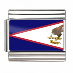 American Samoa Flag - Silver