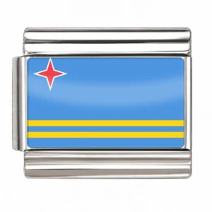 Aruba Flag - Silver