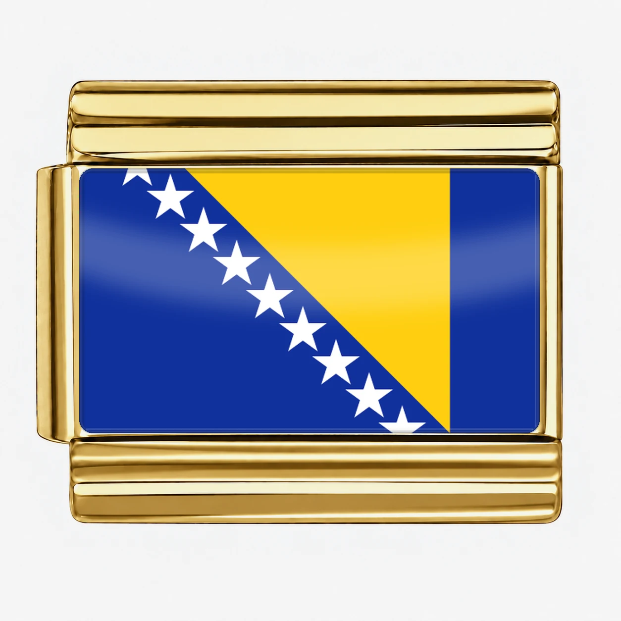 Bosnia and Herzegovina Flag - Gold