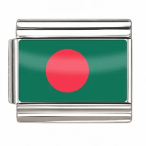 Bangladesh Flag - Silver