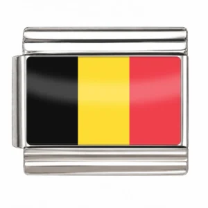Belgium Flag - Silver