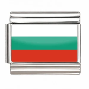 Bulgaria Flag - Silver
