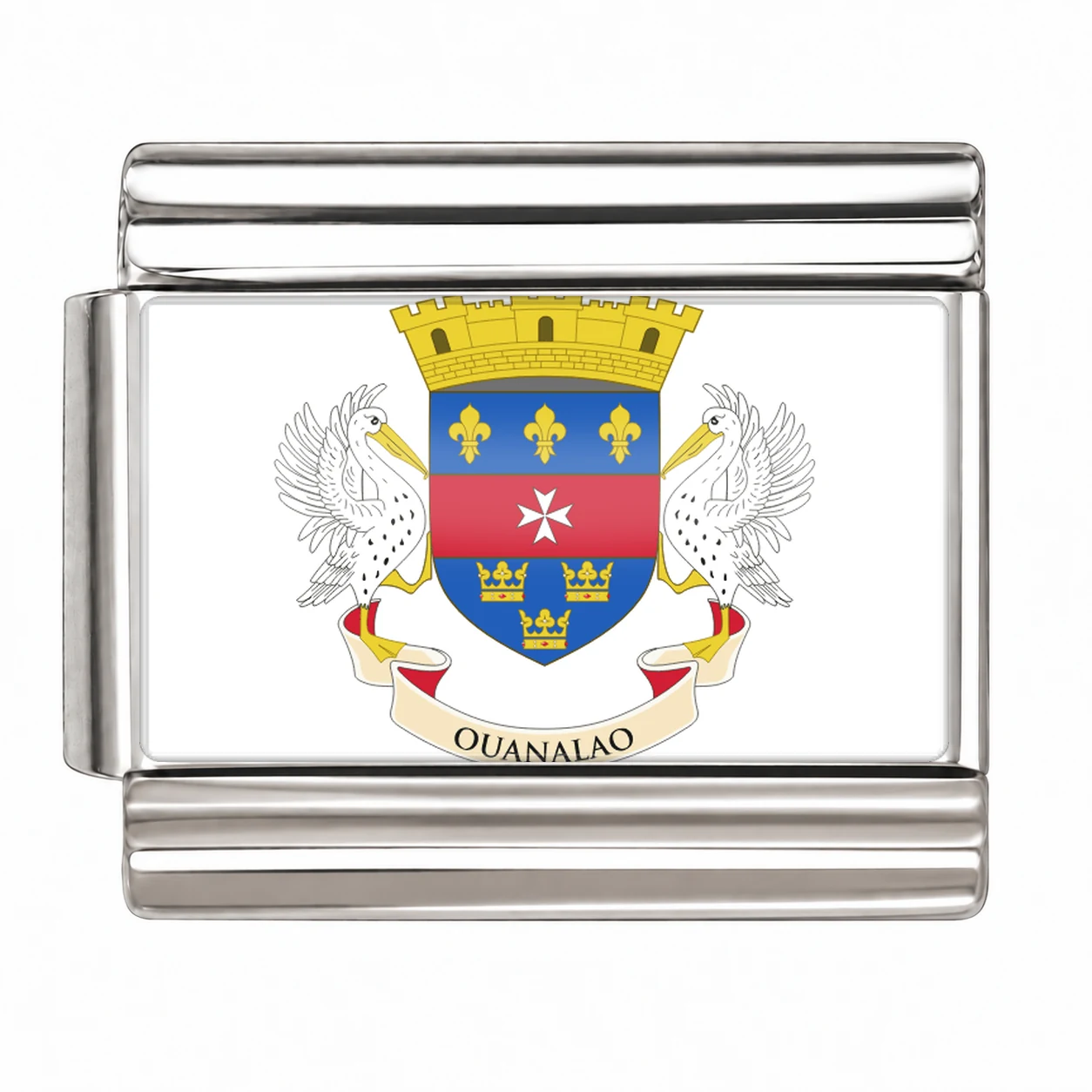 Saint Barthélemy Flag - Silver