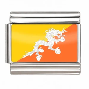 Bhutan Flag - Silver