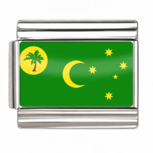 Cocos (Keeling) Islands Flag - Silver
