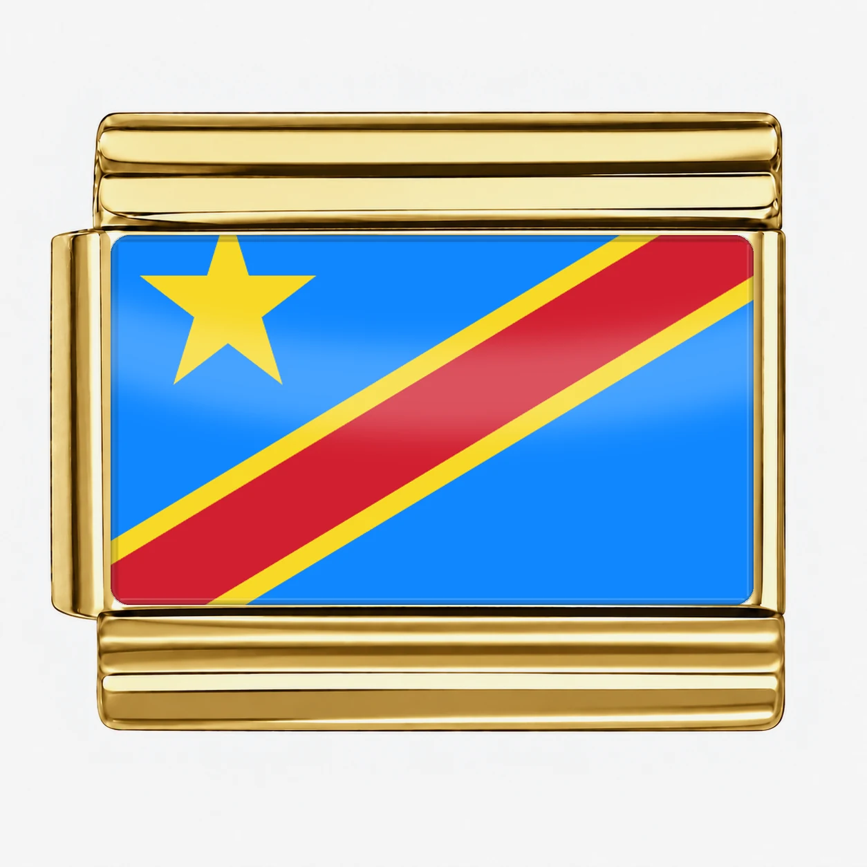 DR Congo Flag - Gold