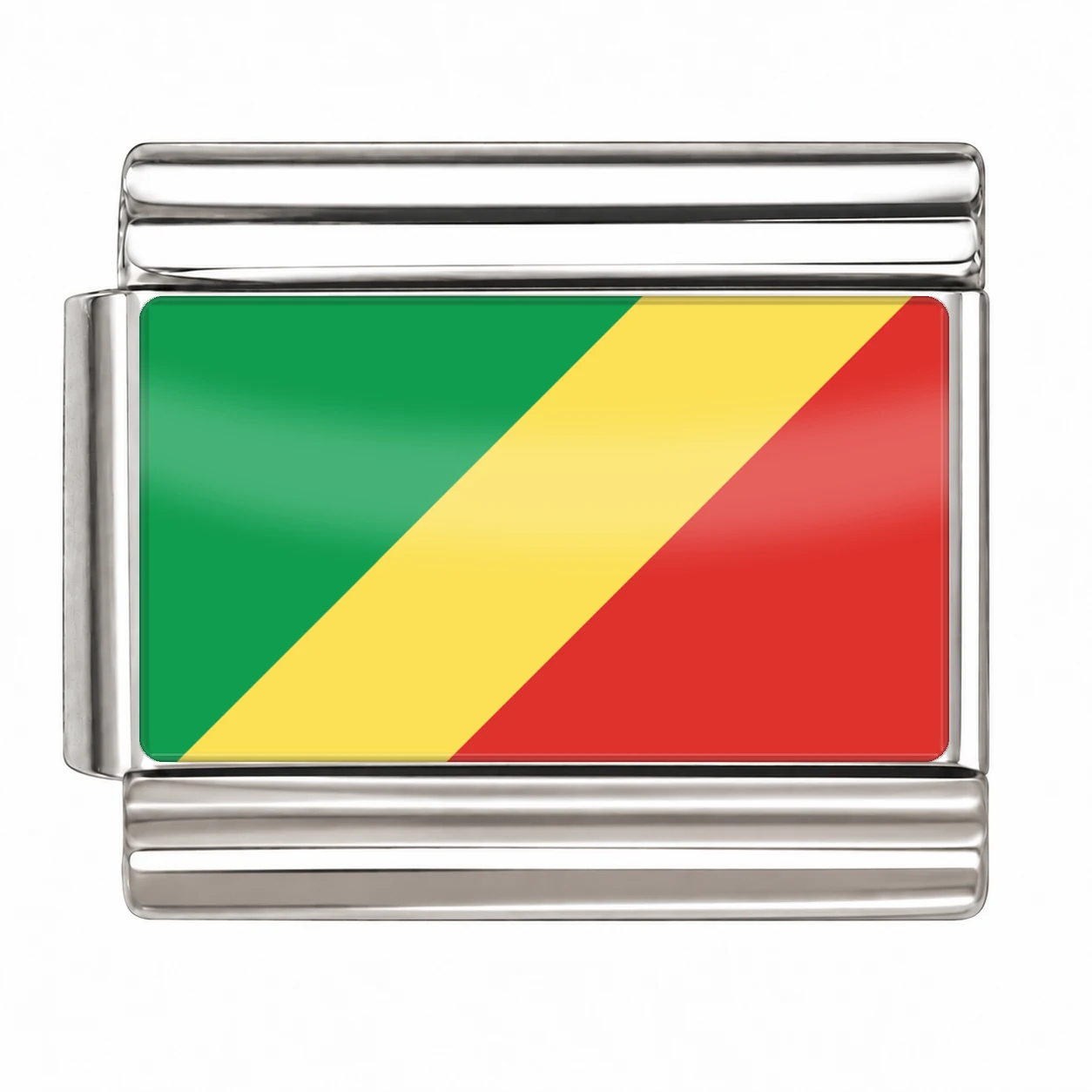 Republic of the Congo Flag - Silver