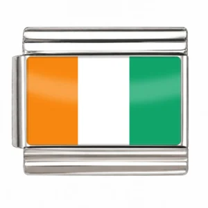 Côte d'Ivoire (Ivory Coast) Flag - Silver