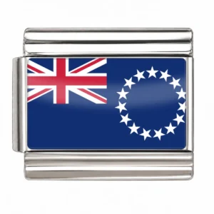 Cook Islands Flag - Silver