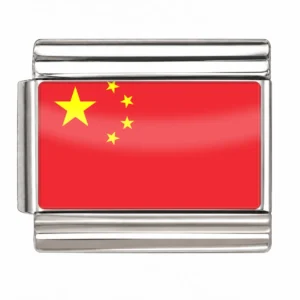 China Flag - Silver