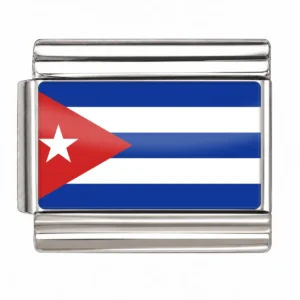 Cuba Flag - Silver