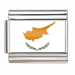 Cyprus Flag - Silver
