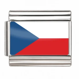 Czechia Flag - Silver