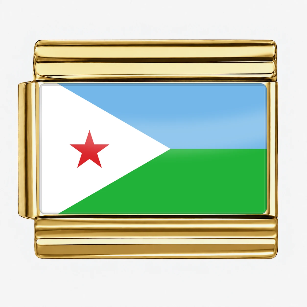 Djibouti Flag - Gold
