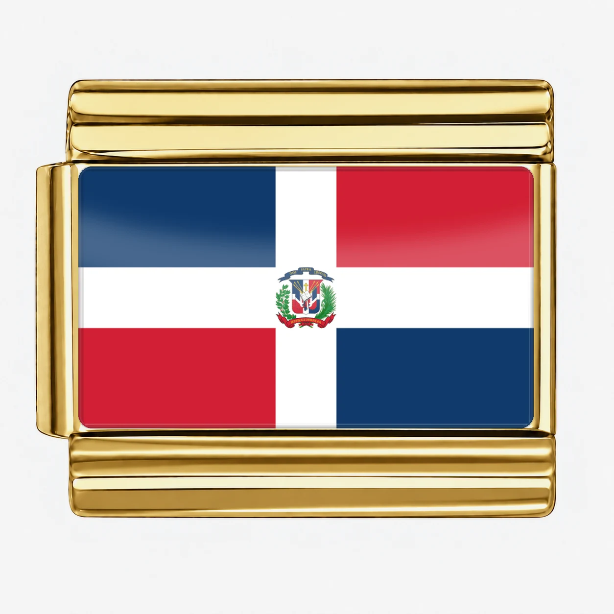 Dominican Republic Flag - Gold