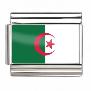 Algeria Flag - Silver