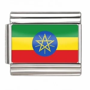 Ethiopia Flag - Silver