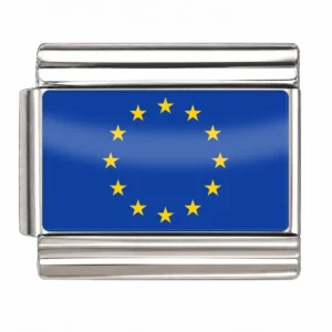 European Union Flag - Silver