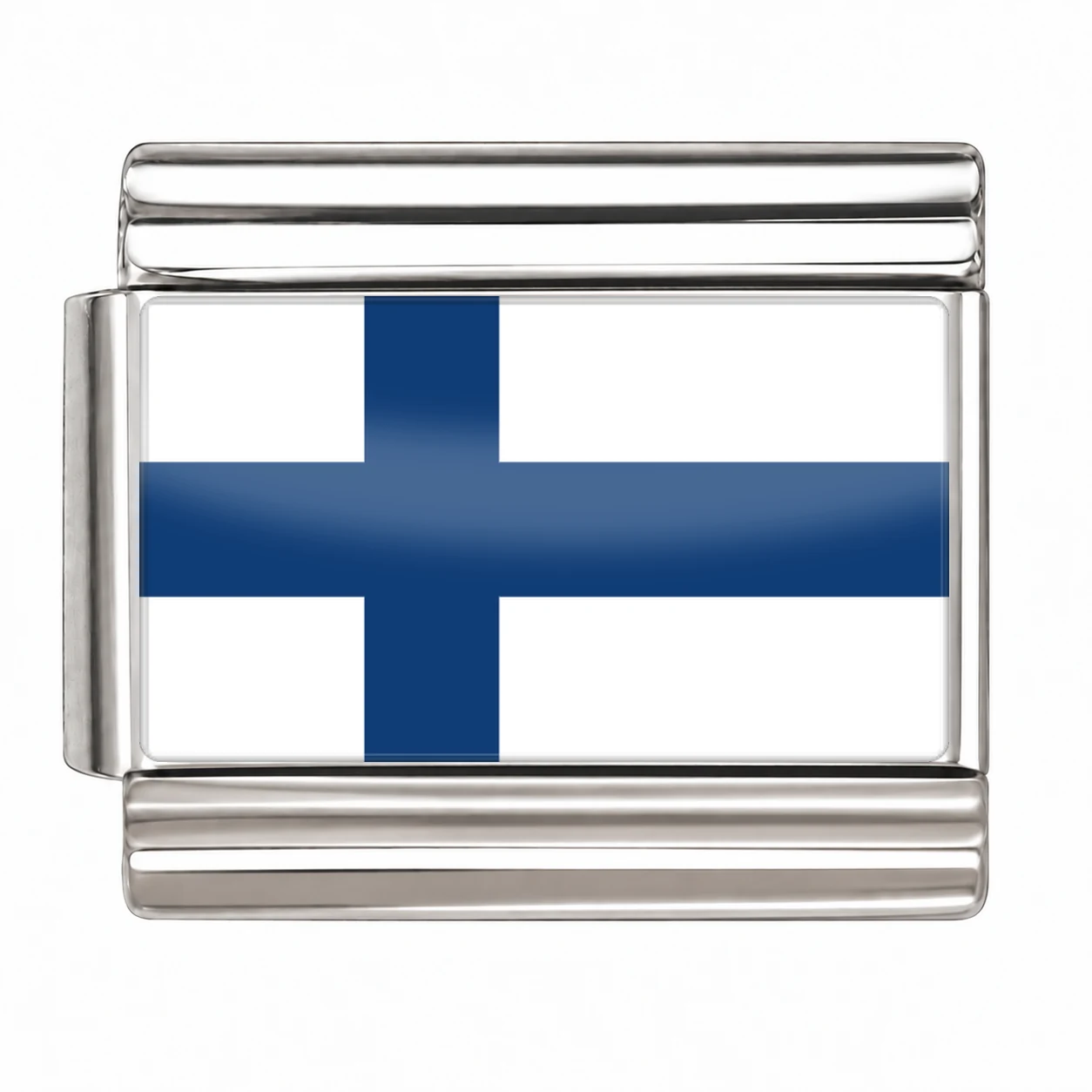 Finland Flag - Silver