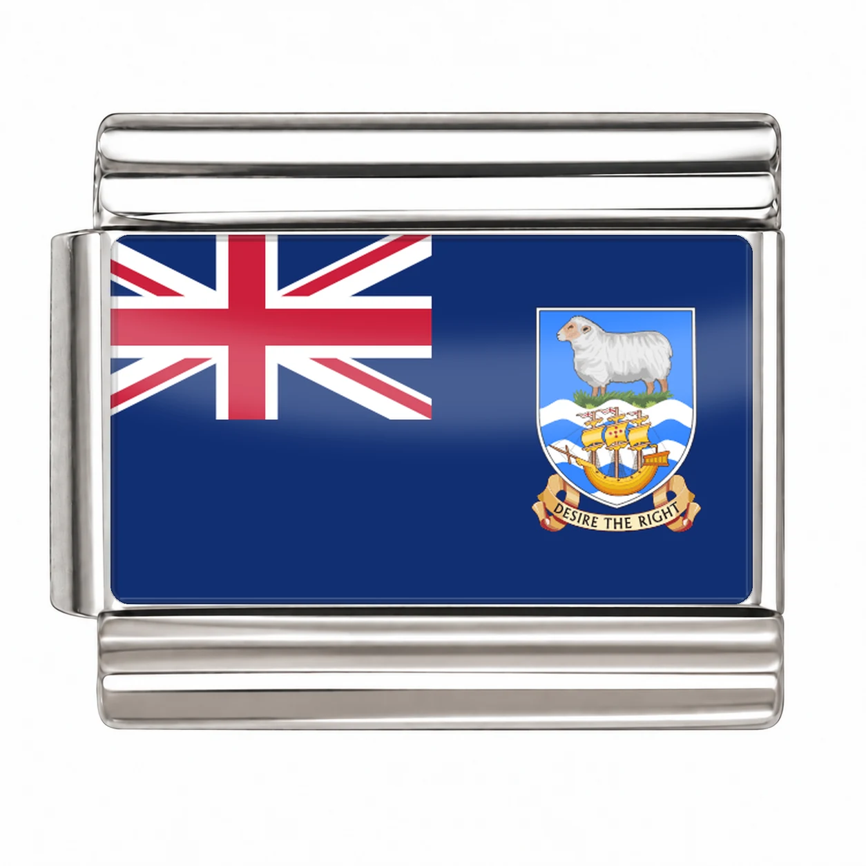 Falkland Islands Flag - Silver