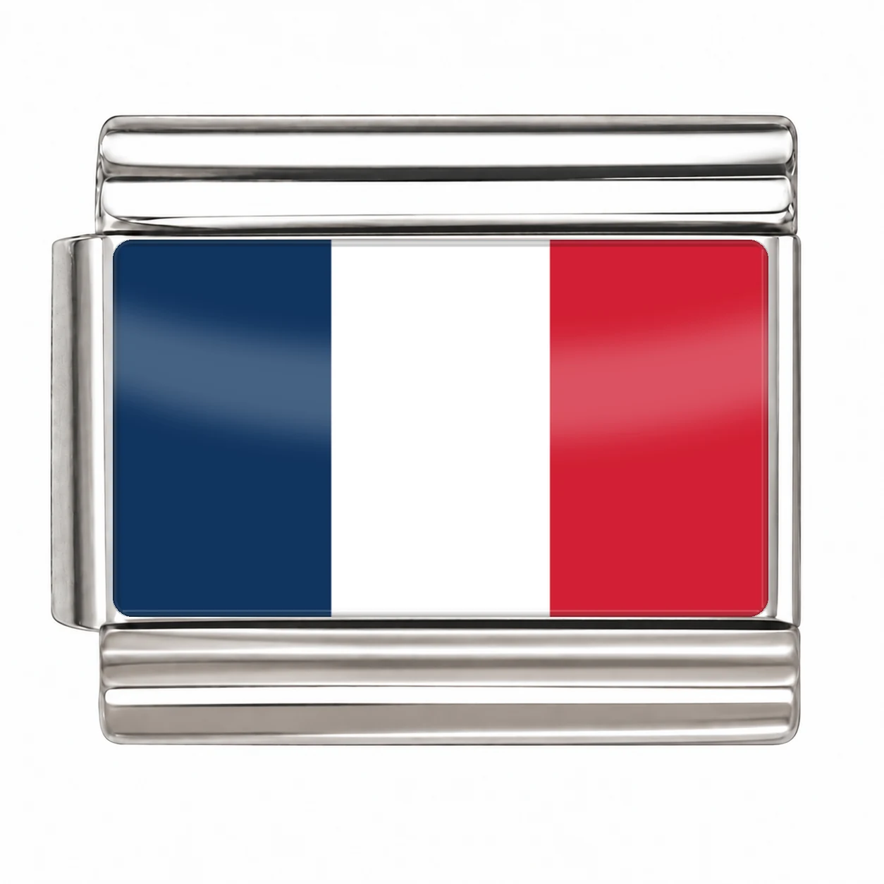 France Flag - Silver