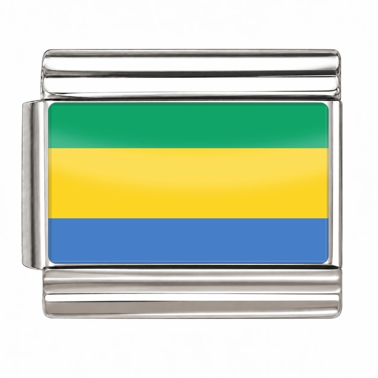 Gabon Flag - Silver