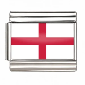 England Flag - Silver