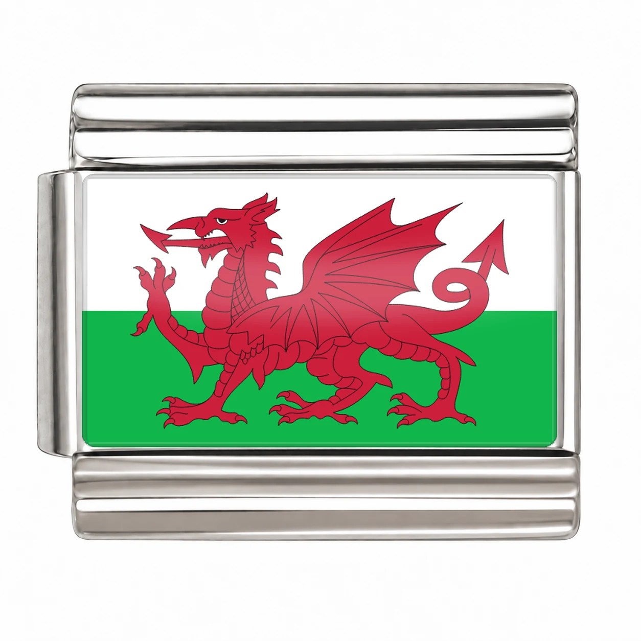 Wales Flag - Silver