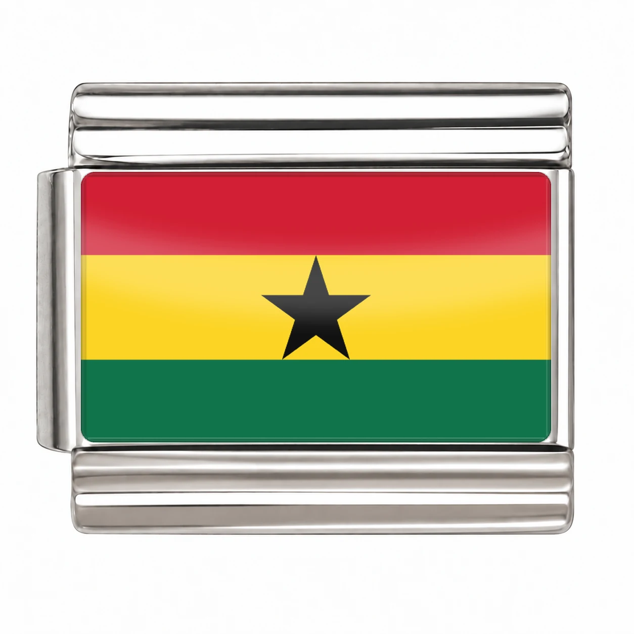 Ghana Flag - Silver