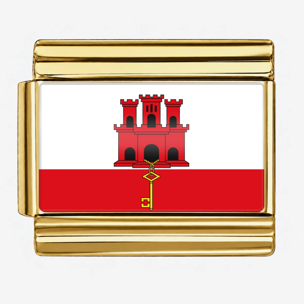 Gibraltar Flag - Gold