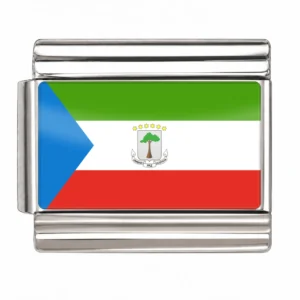Equatorial Guinea Flag - Silver