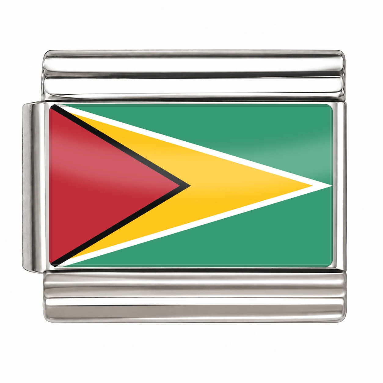 Guyana Flag - Silver