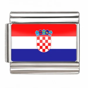 Croatia Flag - Silver