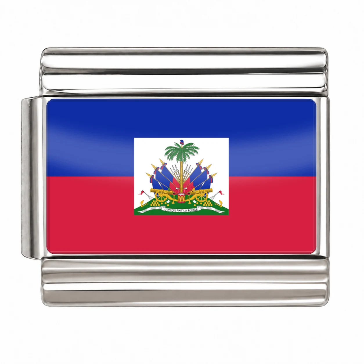 Haiti Flag - Silver