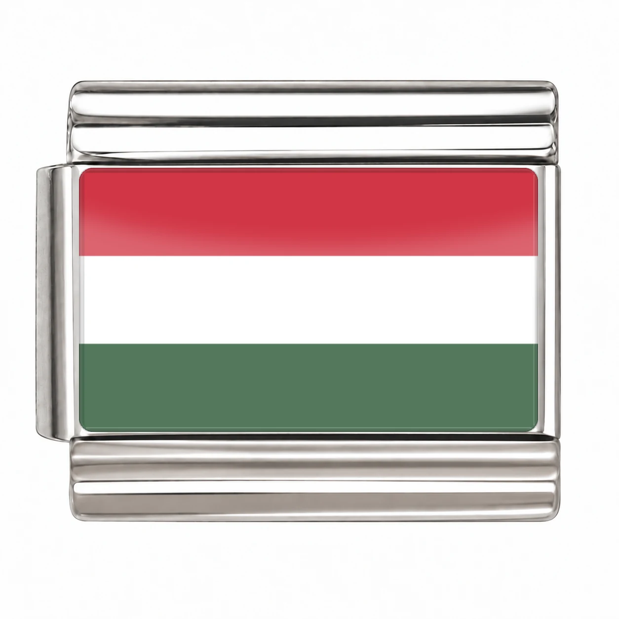 Hungary Flag - Silver