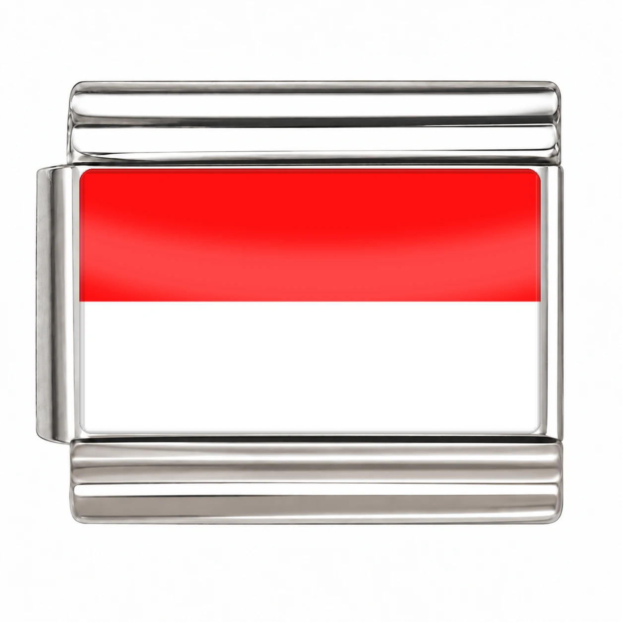 Indonesia Flag - Silver