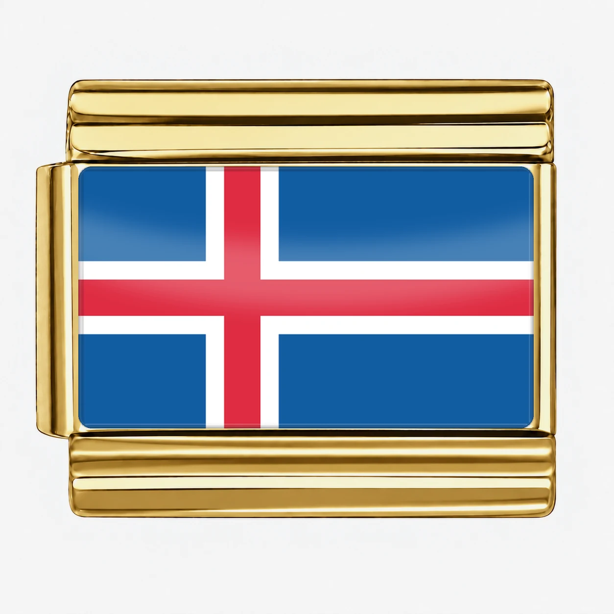 Iceland Flag - Gold