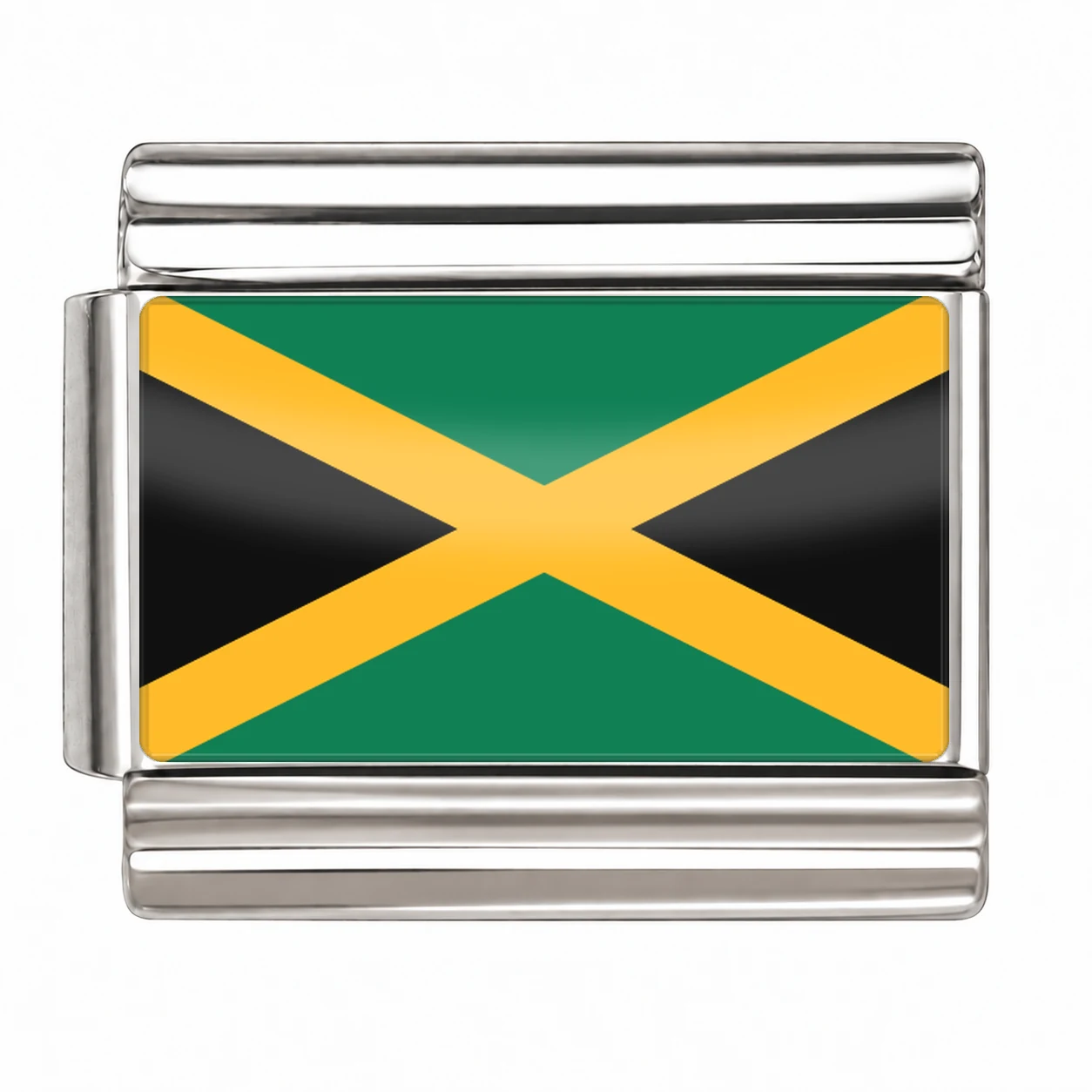 Jamaica Flag - Silver