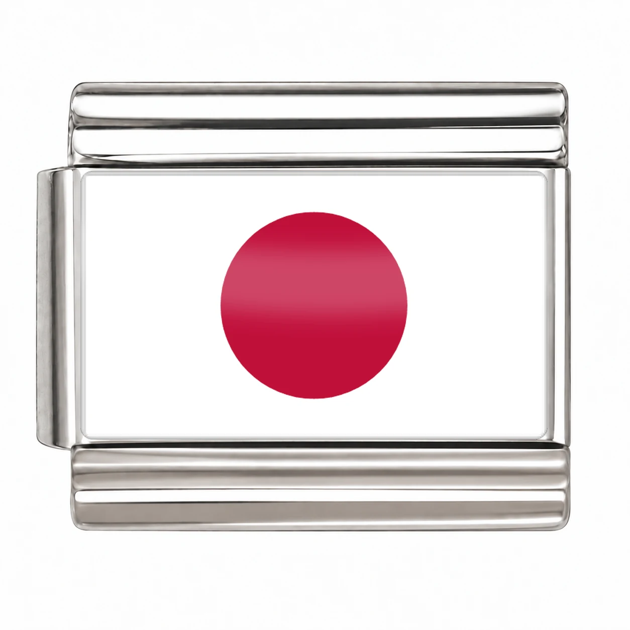 Japan Flag - Silver